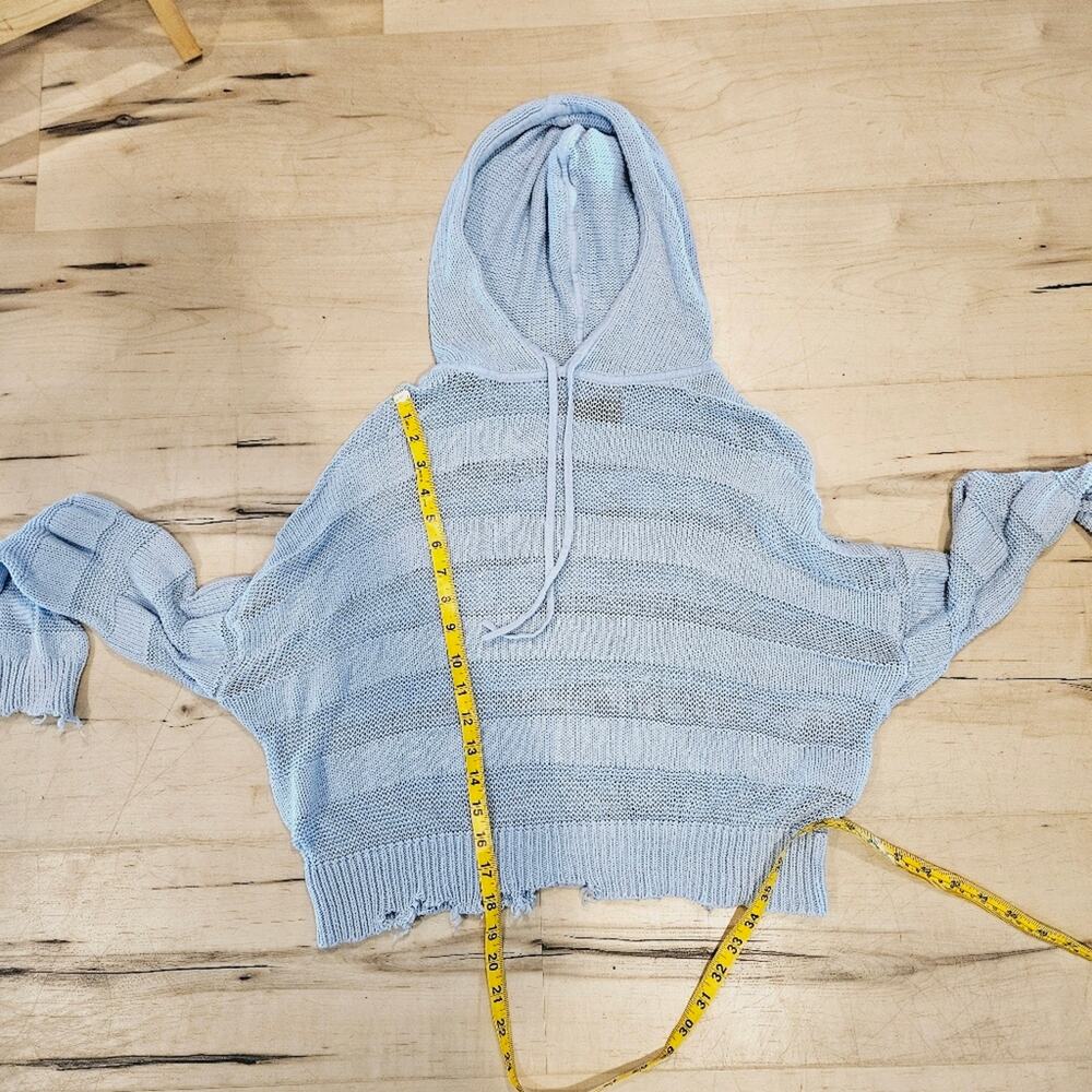 RtA Striped Distressed Hooded Sweater - Picture 8 of 8